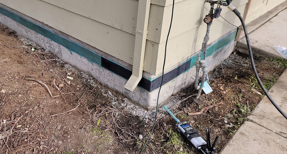 carbon corner on a structure